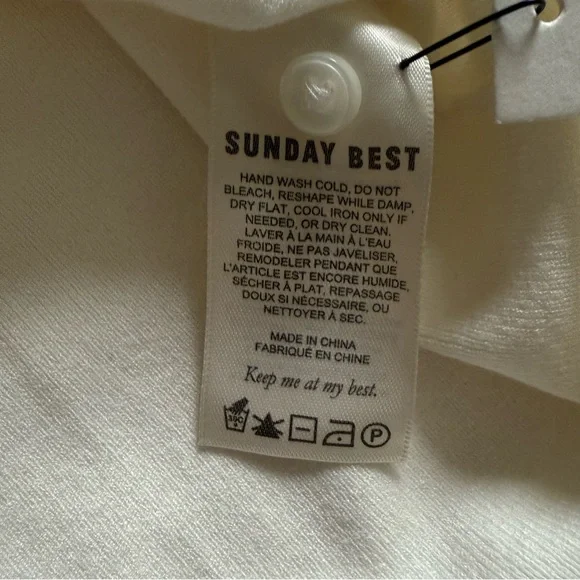 Aritzia Cece Cream Button-Up Collared Dress 2XS - Picture 3 of 7